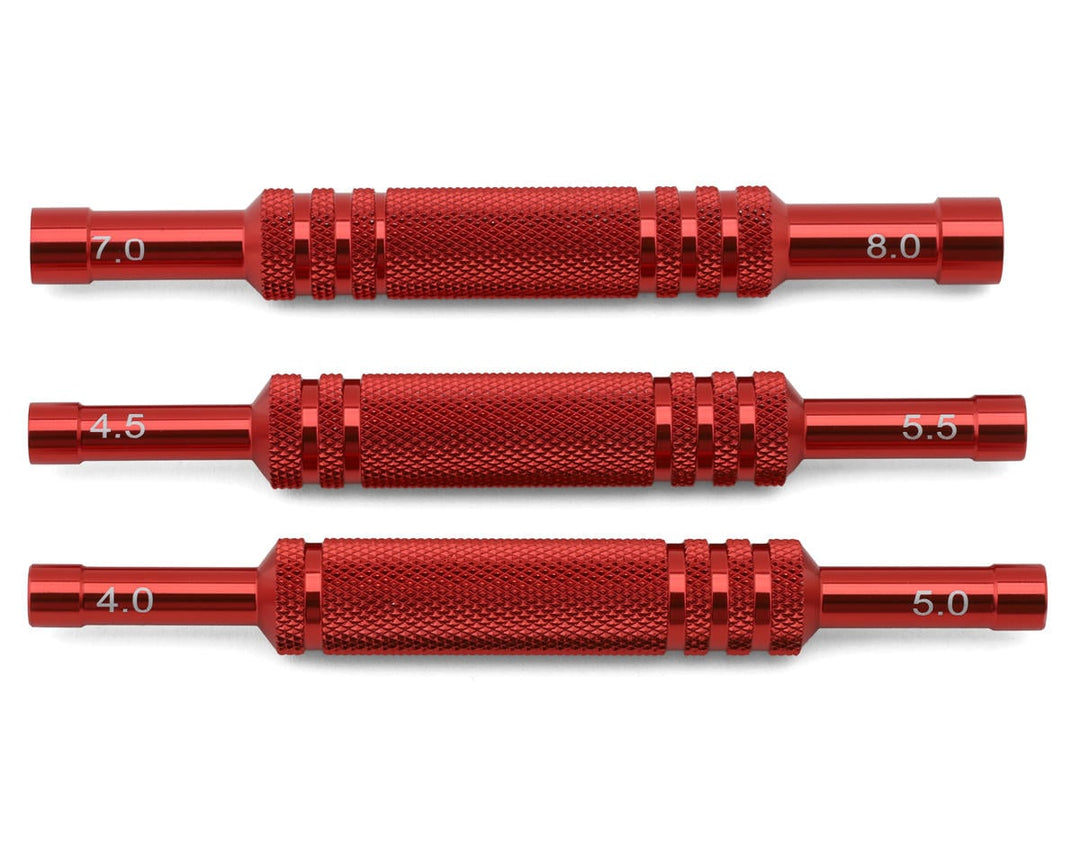 Injora Aluminum Thin-Walled Wheel Nut Wrenches Set (Red) INJTOOL-LSD07