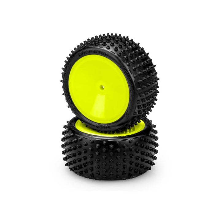 JConcepts Drop Step 2.2" Pre-Mounted Rear Buggy Carpet Tires (2) (Pink) 3059