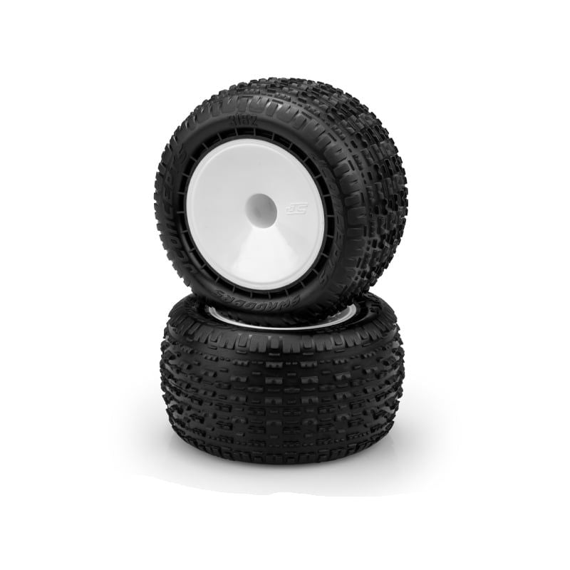 JConcepts Swaggers 2.2" Pre-Mounted Stadium Truck Tires (White) (2) (Pink) 3162-101091