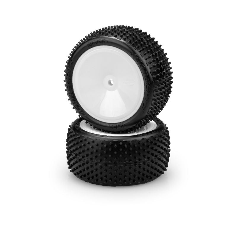 JConcepts Siren LP 2.2" Pre-Mounted Rear Buggy Carpet Tires (White) (2) (Pink) 4029-101021