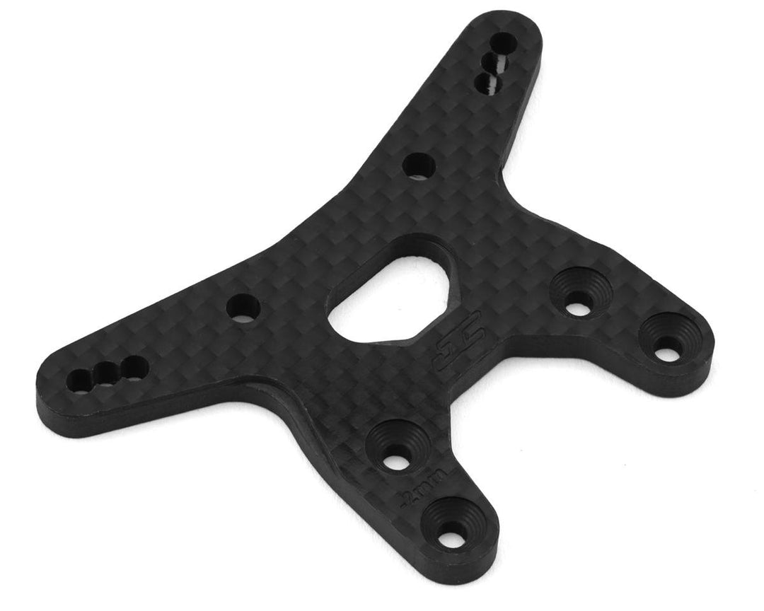JConcepts RC10B7 Carbon Fiber Front Shock Tower (Black) (-2mm) 5214-2