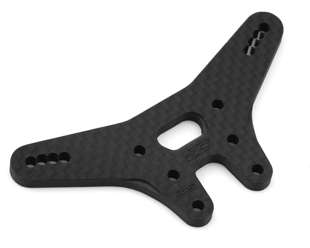 JConcepts RC10B7 Carbon Fiber Rear Shock Tower (Black) (-2mm) 5215-2