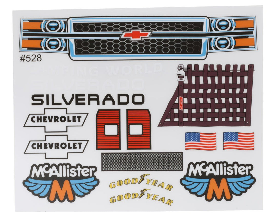 McAllister Racing Chevy Oval Truck 1/10 Pan Car Body (Clear) (.030) 301-30