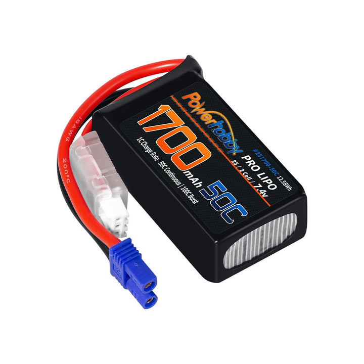 Powerhobby 2S 1700mAh 50C LiPo Battery w EC2 Plug