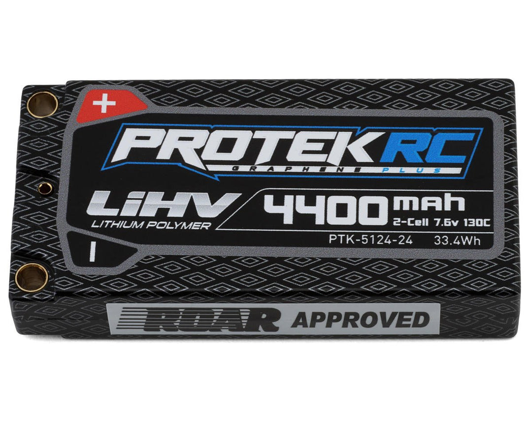 ProTek RC 2S 130C Low IR Si-Graphene + HV ULCG Shorty LiPo Battery 7.6V/4400mAh PTK-5124-24
