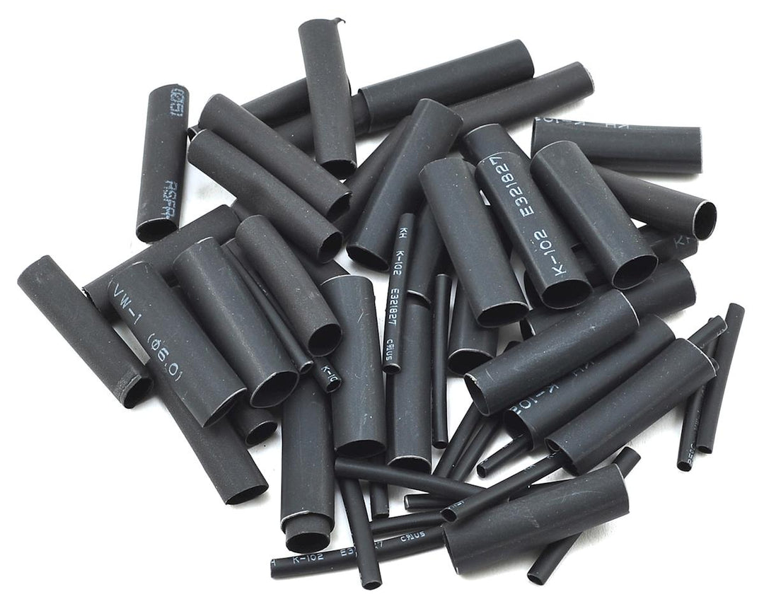 ProTek RC 1.5, 5, 6 &amp; 8mm Shrink Tubing Assortment Pack (Black) (20) (1" Length) PTK-5453