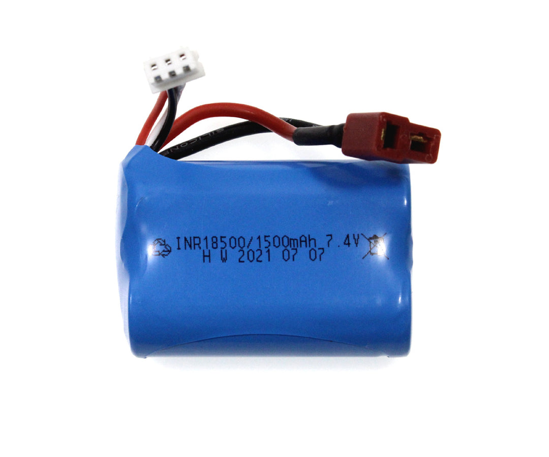 Racers Edge Li-Ion 7.4V 1500mAh Battery Pack (TYPE 18500) w/T-Plug for RCE6412