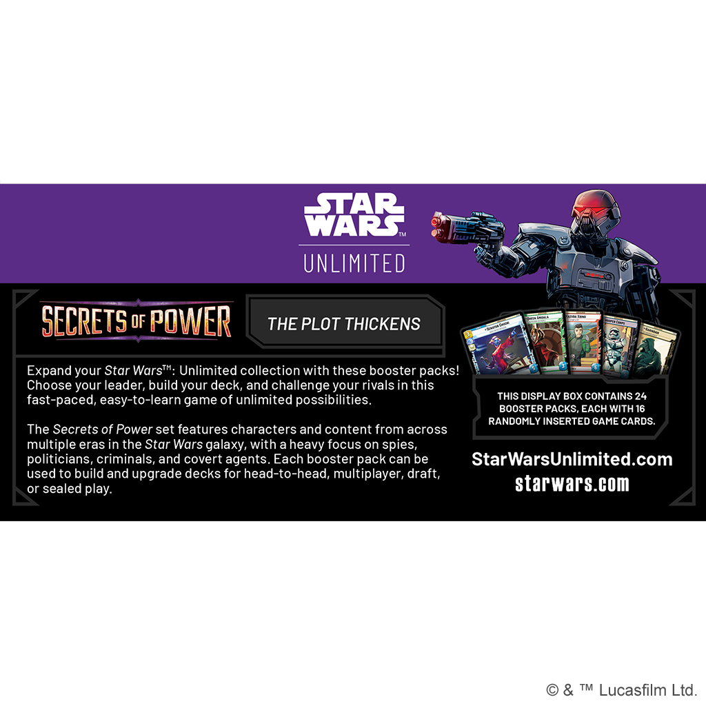 Star Wars: Unlimited - Secrets of Power: Booster Display