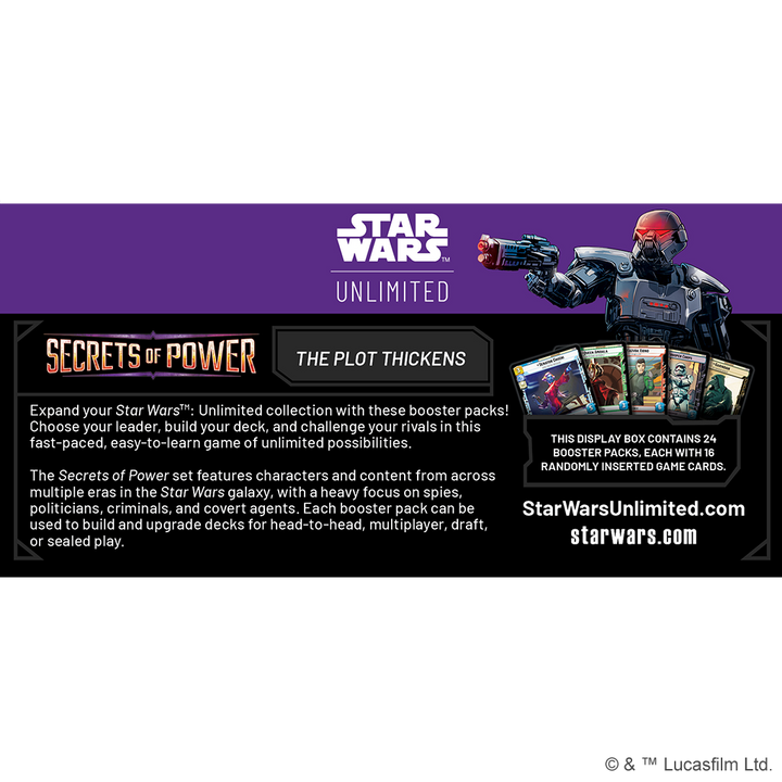Star Wars: Unlimited - Secrets of Power: Booster Display