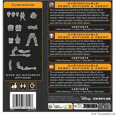 Star Wars: Legion - Customizable Rebel Officer & Agent