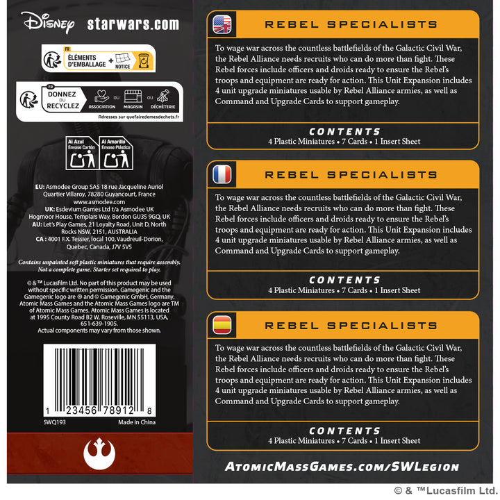 Star War: Legion - Rebel Specialists (SWQ193)