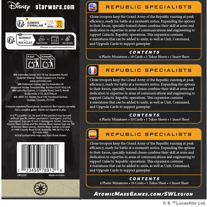 Star Wars: Legion - Republic Specialists (SWQ200)