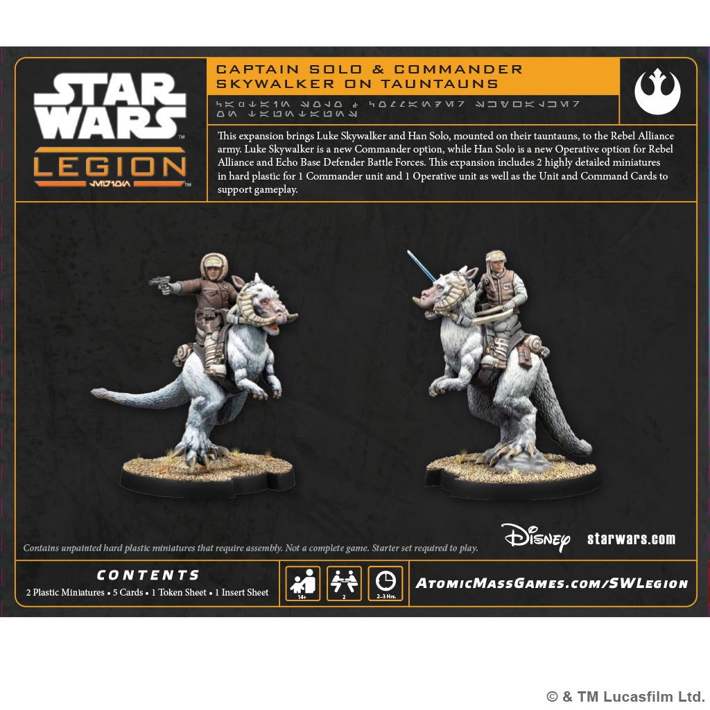 Star Wars: Legion - Captain Solo &amp; Commander Skywalker on Tauntauns (SWQ41)