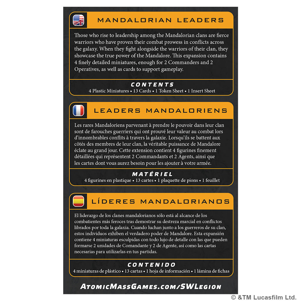Star Wars: Legion - Mandalorian Leaders (SWQ82)