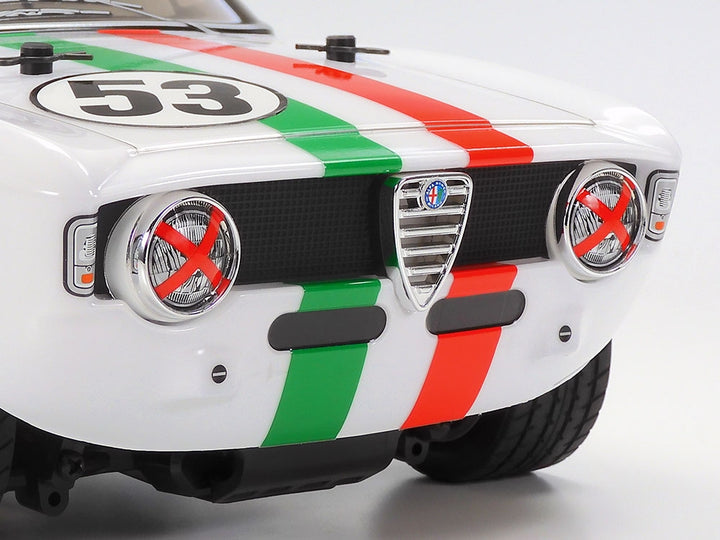 Tamiya RC Alfa Romeo Giulia Sprint, MB-01 GTA White Painted Body 47501