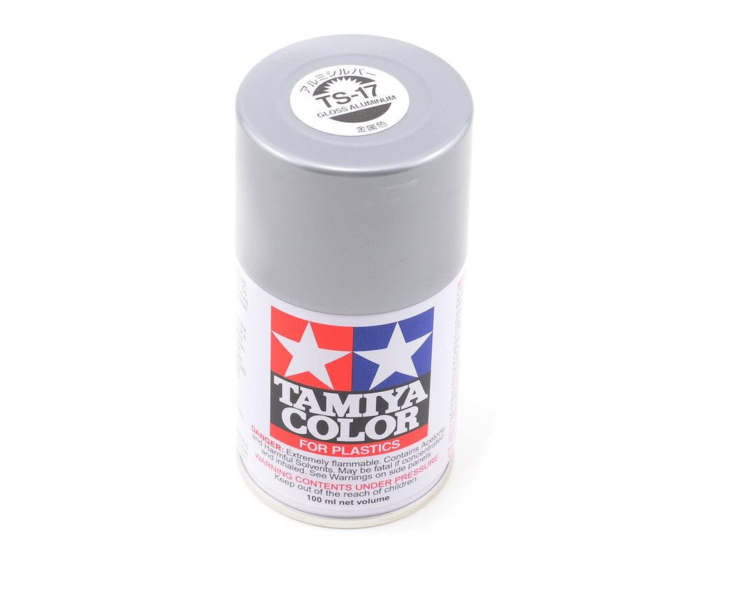 Tamiya TS-17 Aluminum Silver Lacquer Spray Paint (100ml) 85017