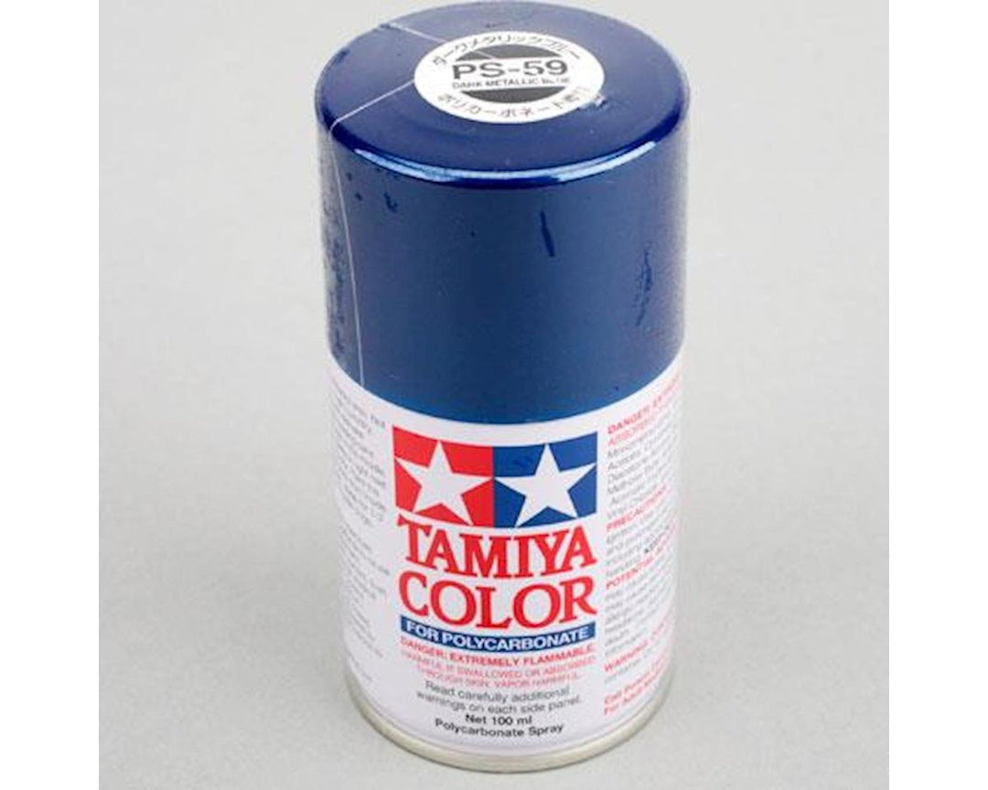 Tamiya PS-59 Dark Metallic Blue Lexan Spray Paint (100ml) 86059