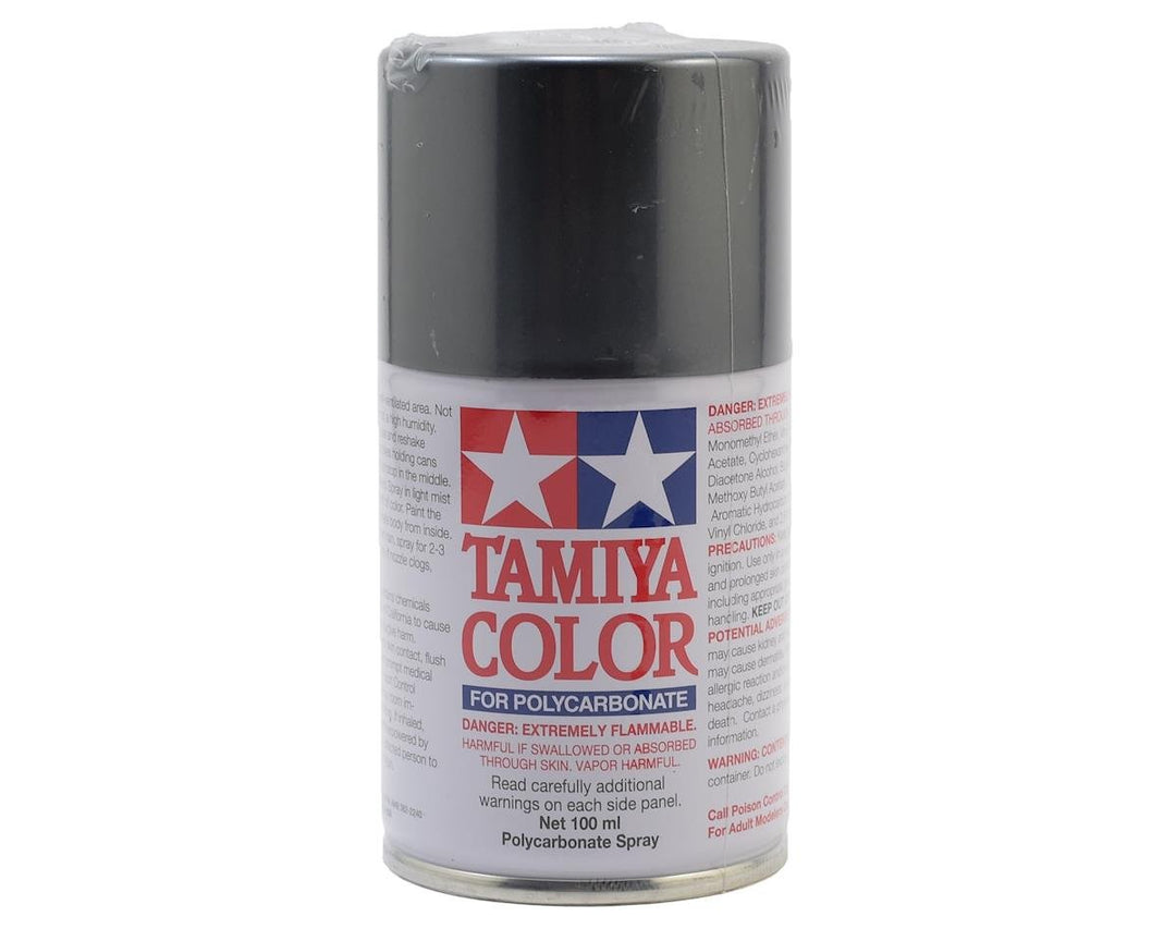Tamiya PS-63 Bright Gun Metal Lexan Spray Paint (100ml) 86063