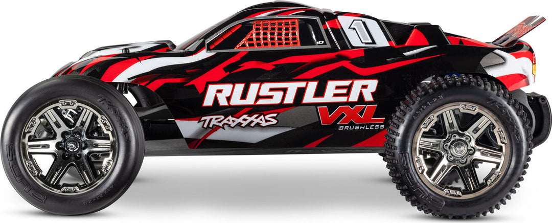 Tires &amp; wheels, assembled, glued (2.8") (RXT black chrome wheels, Alias® tires, foam inserts) (2WD electric rear) (2) (TSM® rated)