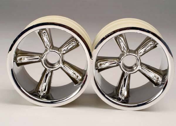 TRX Pro-Star chrome wheels (2) (front) (for 2.2" tires)