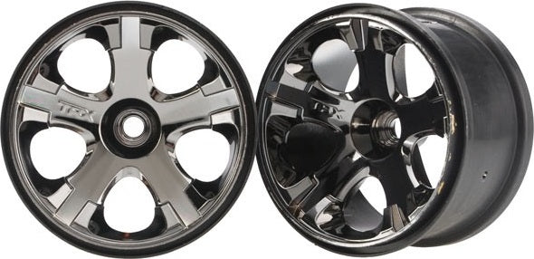 Wheels, All-Star 2.8" (black chrome) (nitro front) (2)