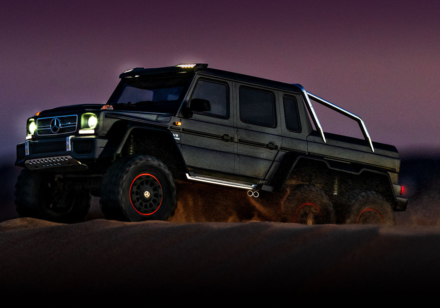 Pro Scale® LED light set, TRX-4® Mercedes® G 500® & G 63®, complete with power module (contains headlights, tail lights, roof lights, & distribution block) (fits #8811 or 8825 body)