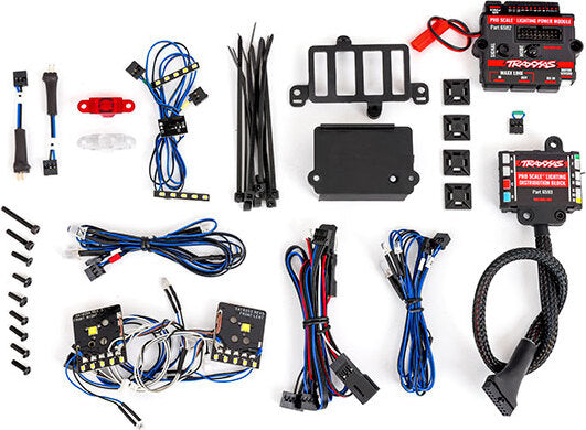 Pro Scale® LED light set, TRX-4® Mercedes® G 500® & G 63®, complete with power module (contains headlights, tail lights, roof lights, & distribution block) (fits #8811 or 8825 body)