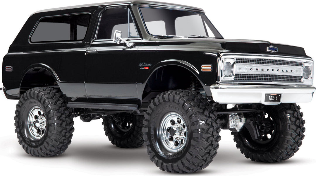 Body, Chevrolet Blazer (1969), Complete, Black (Painted) (Includes Grille, Side Mirrors, Door Handles, Windshield Wipers, Front and Rear Bumpers, Decals)