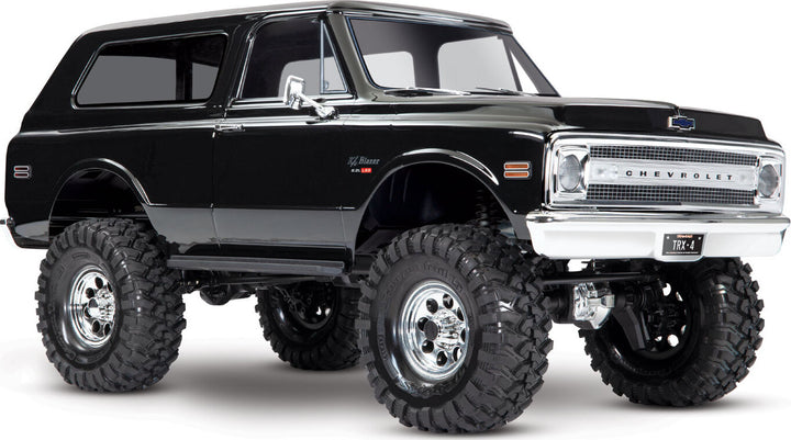 Body, Chevrolet Blazer (1969), Complete, Black (Painted) (Includes Grille, Side Mirrors, Door Handles, Windshield Wipers, Front and Rear Bumpers, Decals)
