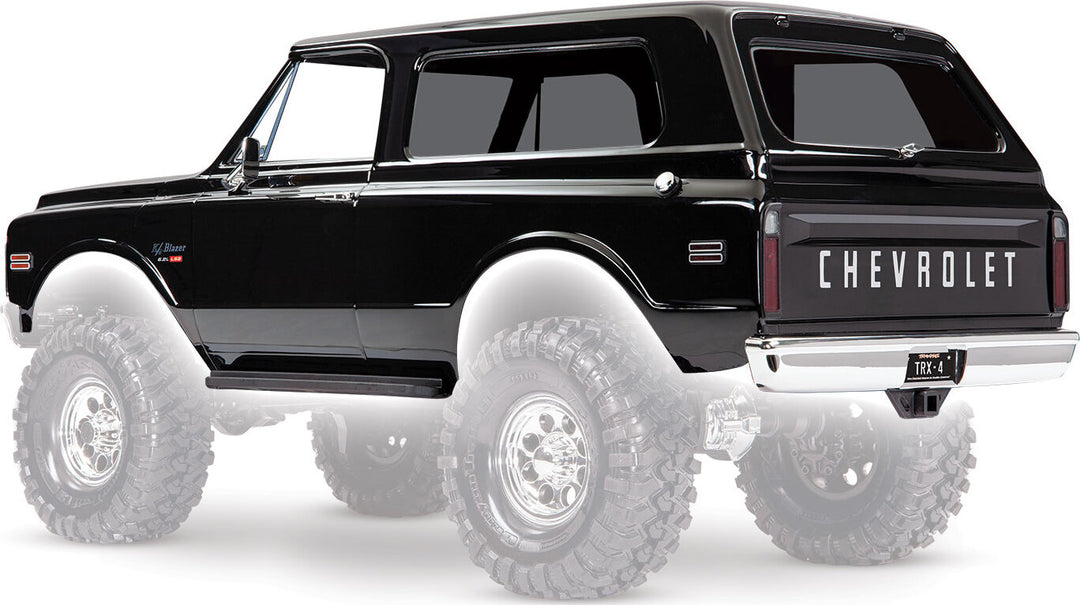 Body, Chevrolet Blazer (1969), Complete, Black (Painted) (Includes Grille, Side Mirrors, Door Handles, Windshield Wipers, Front and Rear Bumpers, Decals)