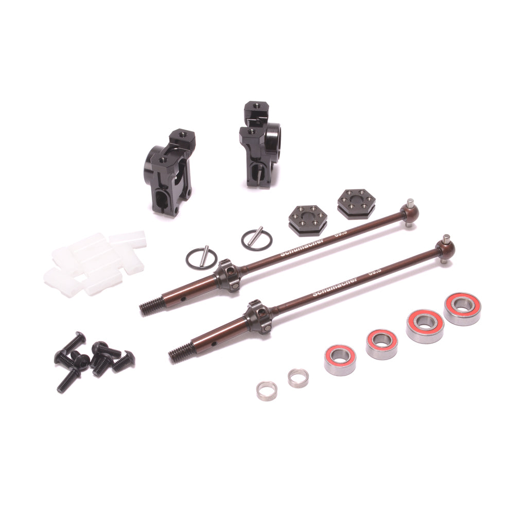 Schumacher Option Alloy Rear Hub / CVD Assembly (-2mm) - L1R U8681