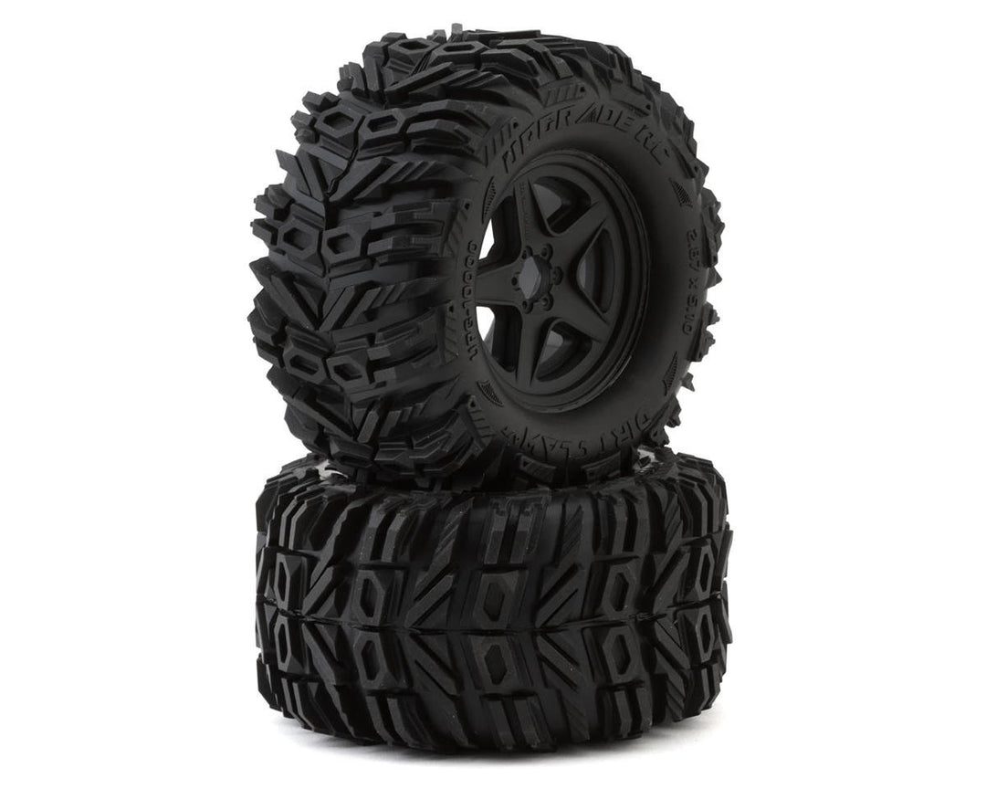 UpGrade RC Dirt Claw 2.8" Pre-Mounted All-Terrain Tires w/5-Star Wheels (2) UPG-10000