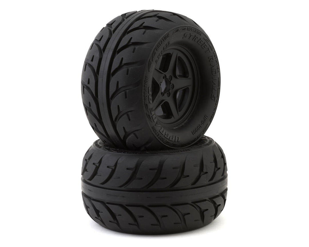UpGrade RC Street Radials 2.8" Pre-Mounted On-Road Tires w/5-Star Wheels (2) UPG-10001