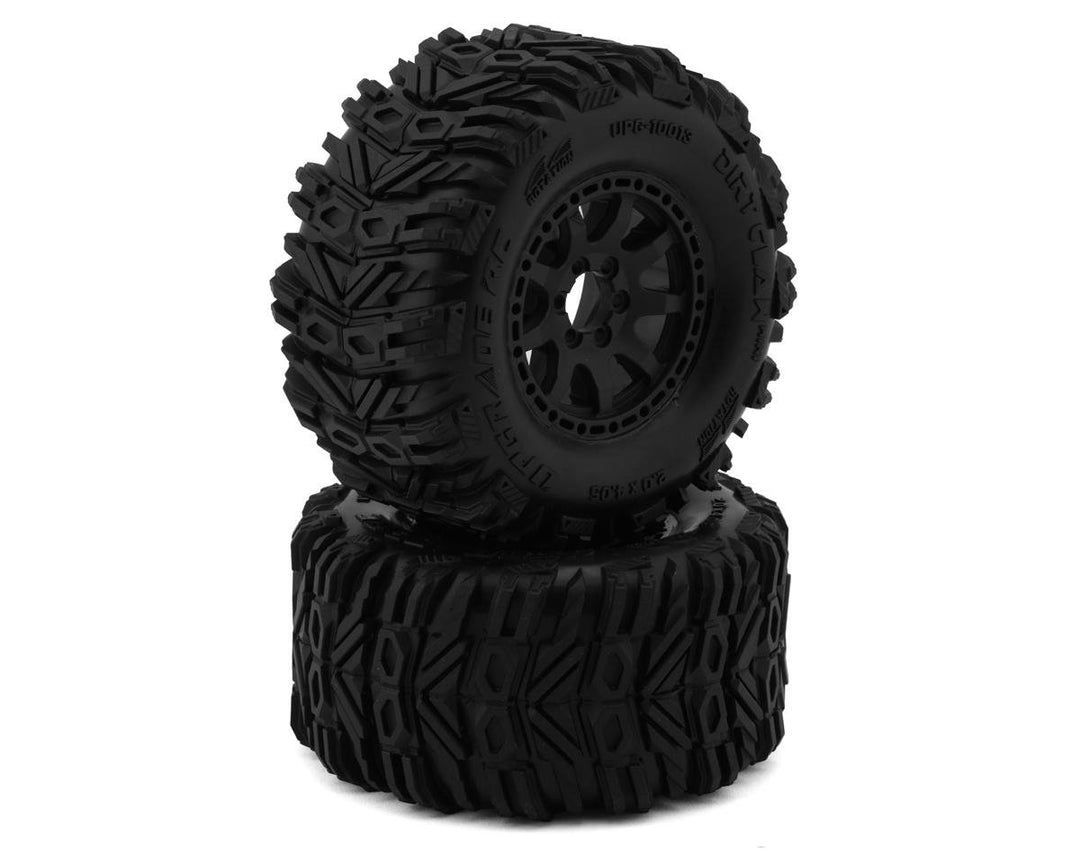 UpGrade RC Dirt Claw 2.2" Pre-Mounted BELTED Tires for Traxxas® Mini Maxx® &amp; UPG-10013