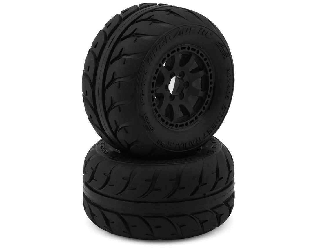 UpGrade RC Street Radials 2.2" Pre-Mounted On-Road Tires for Traxxas® Mini Maxx® UPG-10014