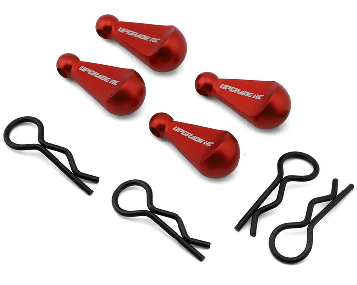 UpGrade RC 1/10 Body Clips with Aluminum Pull Handles (4)