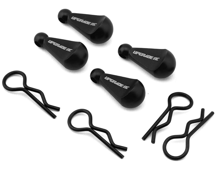 UpGrade RC 1/10 Body Clips with Aluminum Pull Handles (4)
