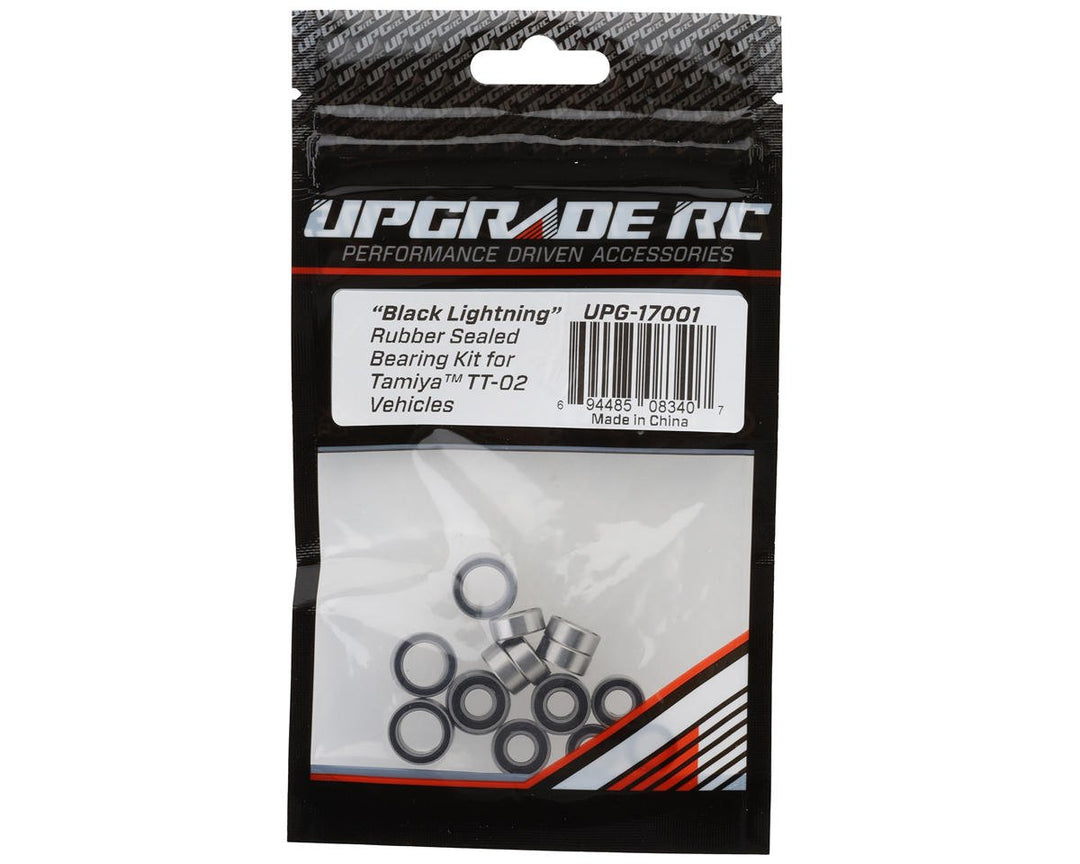 UpGrade RC "Black Lightning" Rubber Sealed Bearing Kit for Tamiya™ TT-02 UPG-17001