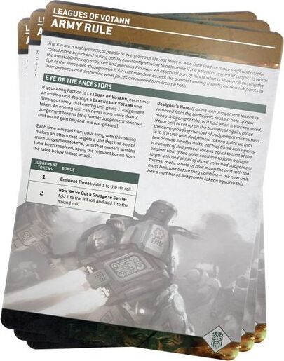 Index Cards: LEAGUES of VOTANN