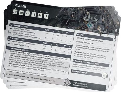 Index Cards: CHAOS DAEMONS