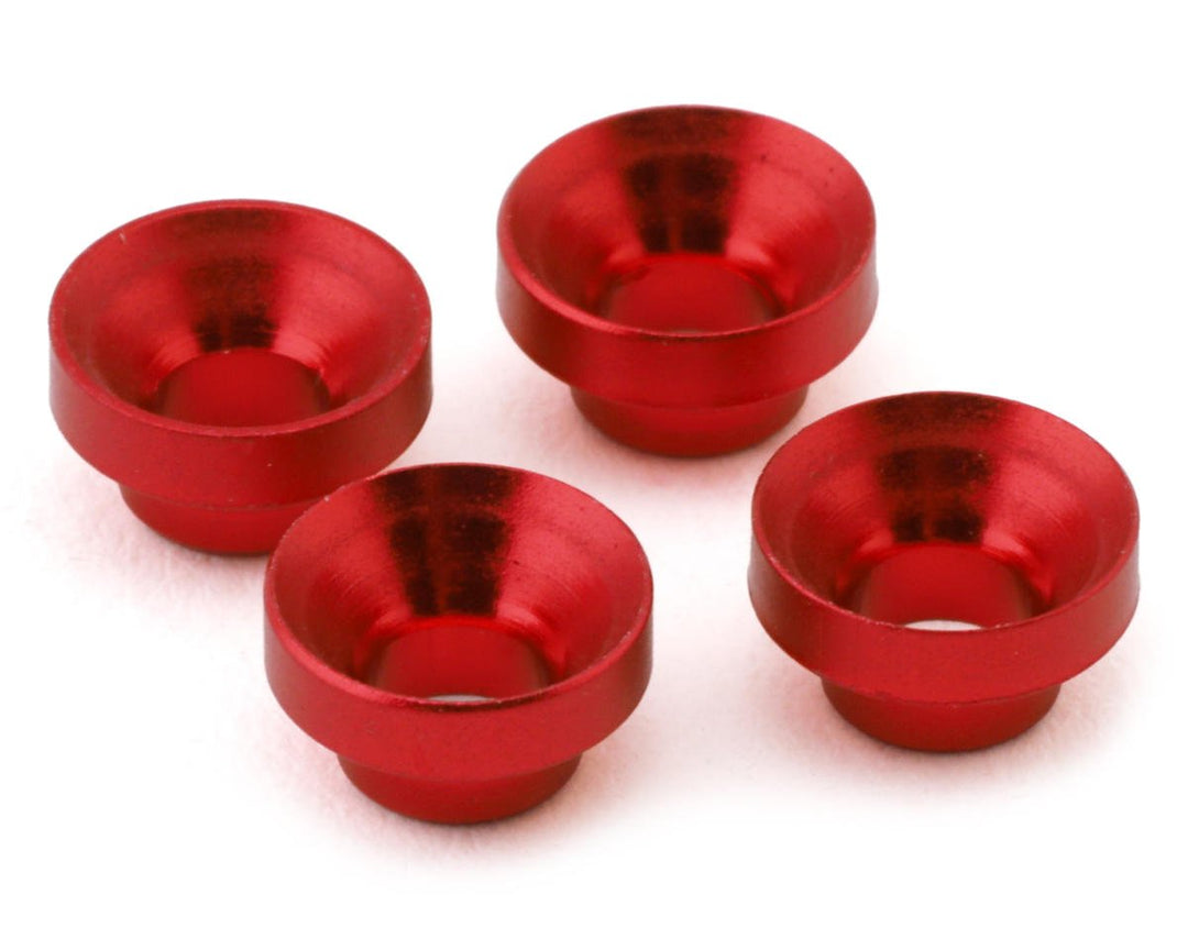 Yeah Racing Aluminum Servo Grommet Washers (Red) (4) TATT-0577RD YA-0577RD