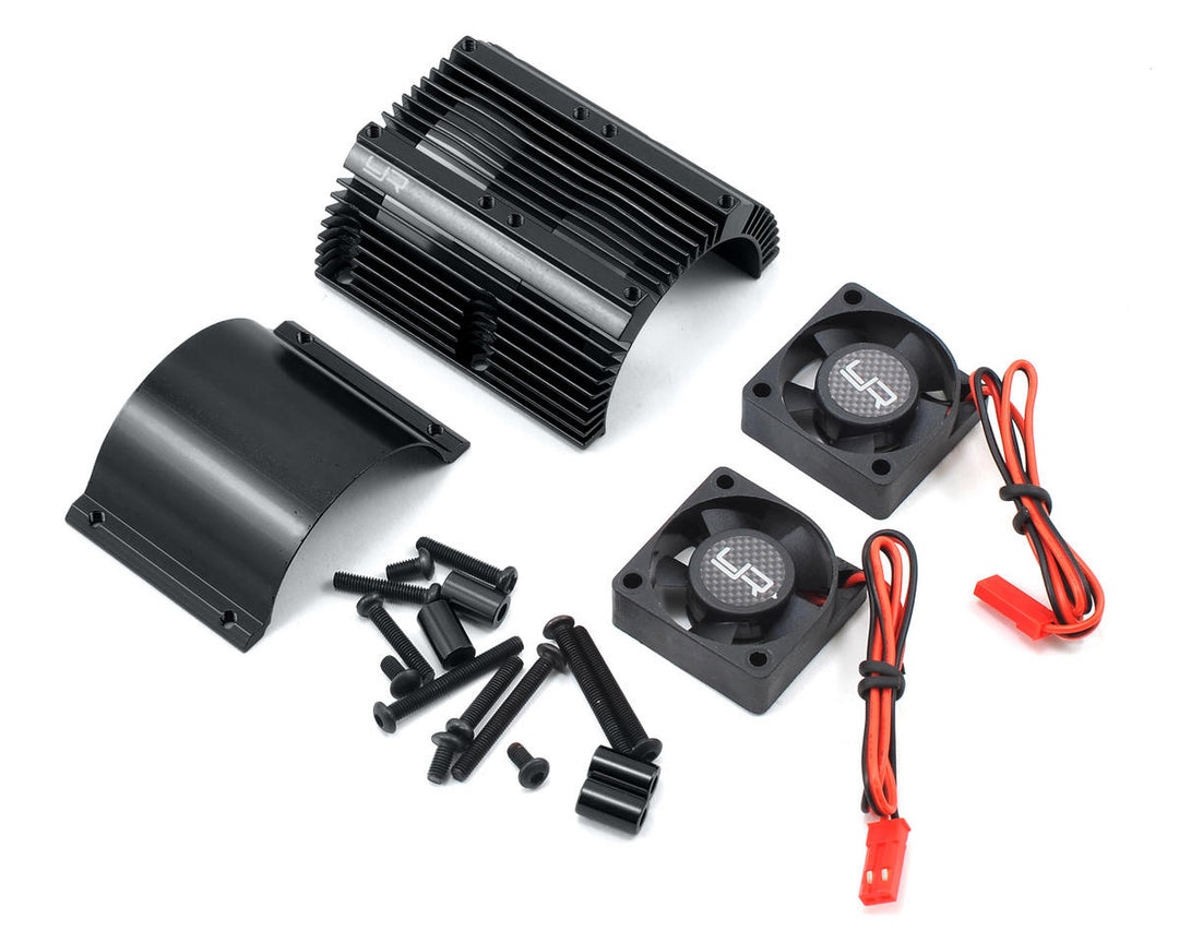 Yeah Racing Heat Sink with Twin Tornado High Speed Fans sets for 1:8 Motors Motor 40.8mm Diameter YA-0261