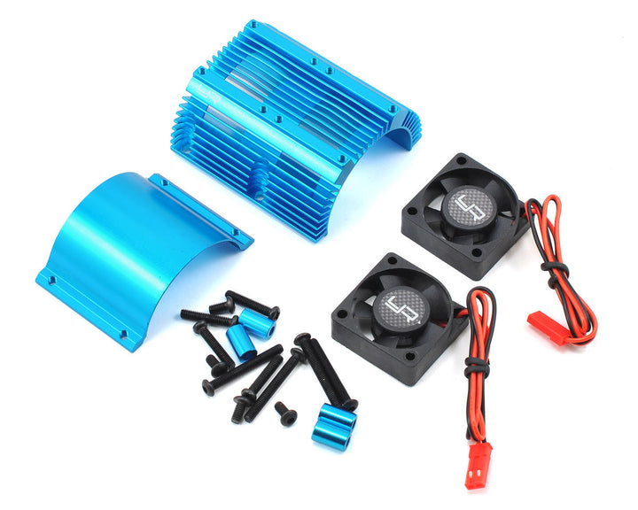 Yeah Racing Heat Sink with Twin Tornado High Speed Fans sets for 1:8 Motors Motor 40.8mm Diameter YA-0261
