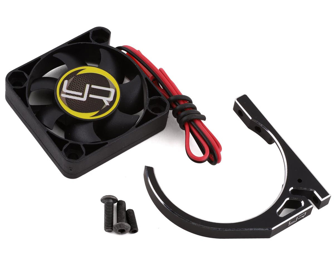 Yeah Racing Aluminum 7075 Fan Mount w/ YA-0327 40mm Tornado Fan for 1/8 Motor Black YA-0581BK