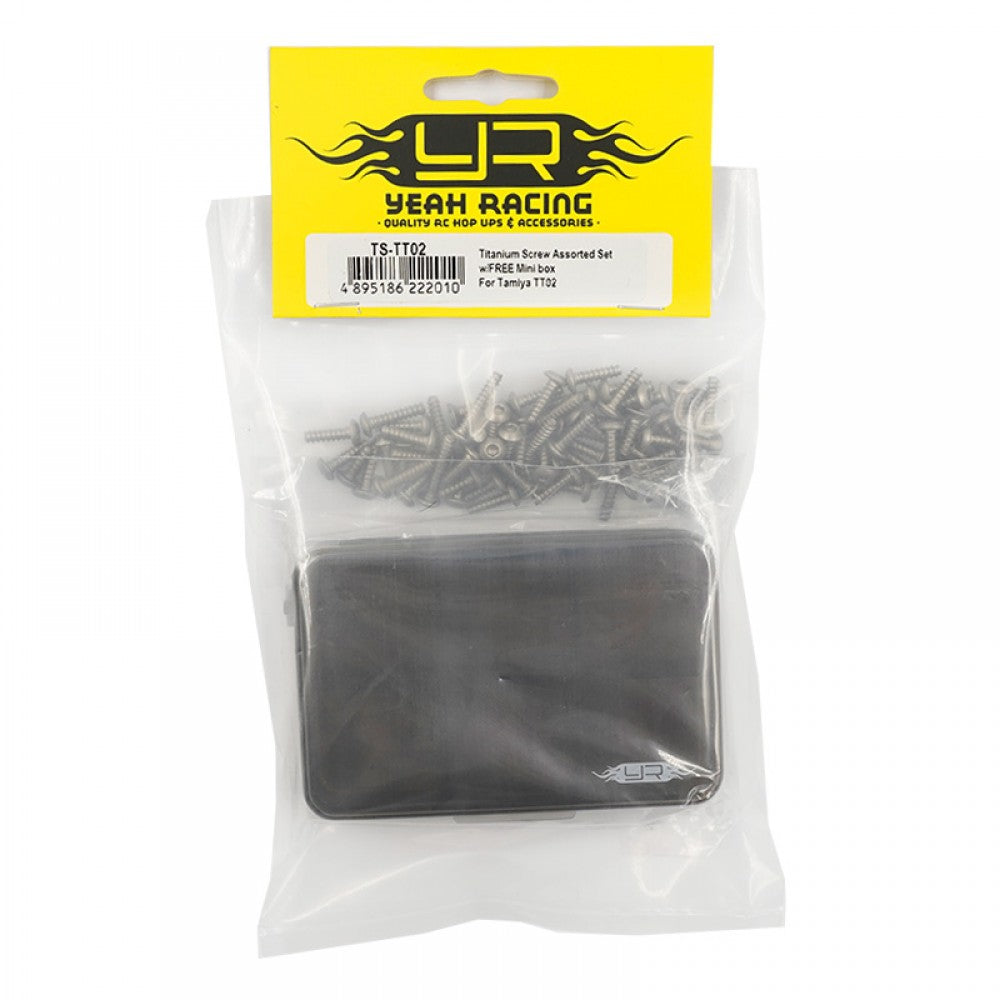 Yeah Racing Titanium Screw Assorted Set w/ FREE Mini box for Tamiya TT02 *** TS-TT02