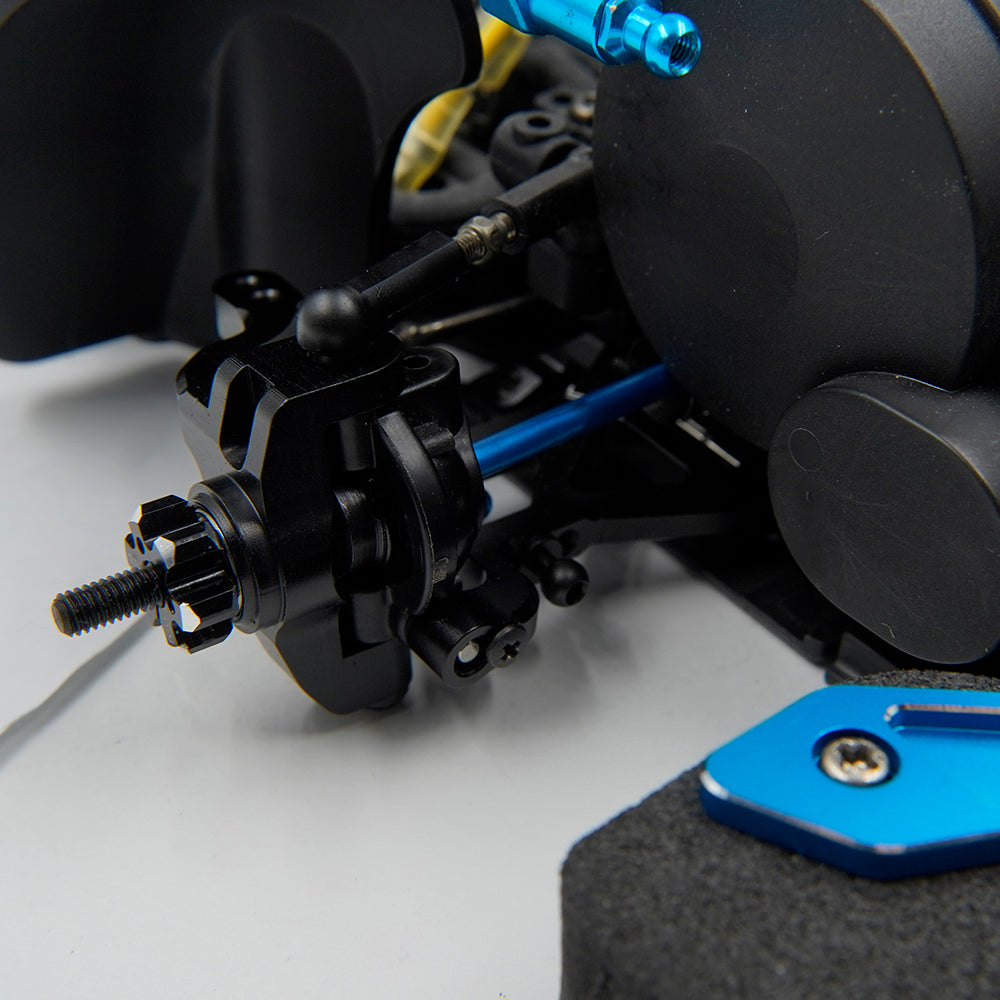 Yeah Racing Aluminum 7075 Front Steering Knuckles Black For Tamiya XV-01 XV-02 TAXV-008BK