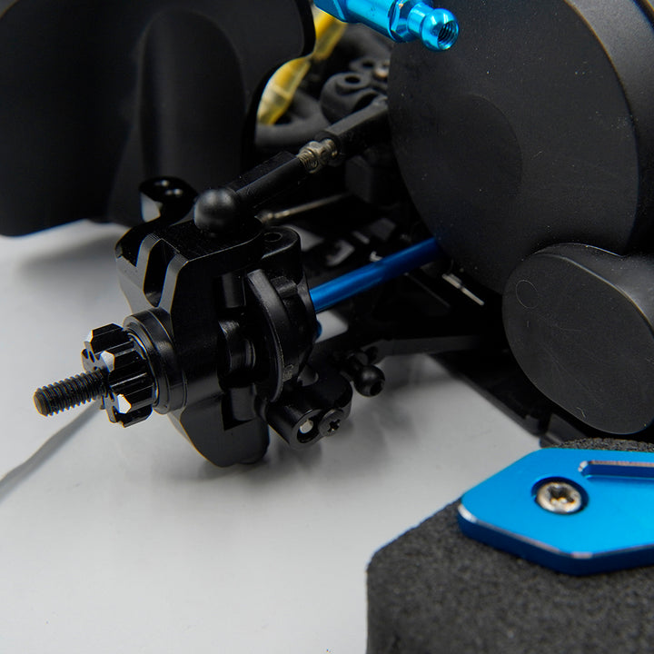 Yeah Racing Aluminum 7075 Front Steering Knuckles Black For Tamiya XV-01 XV-02 TAXV-008BK