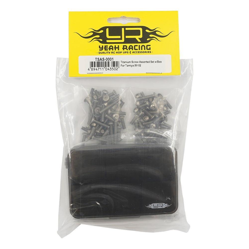 Yeah Racing Titanium Screw Assorted Set w/Box For Tamiya XV-02 TSAS-0001