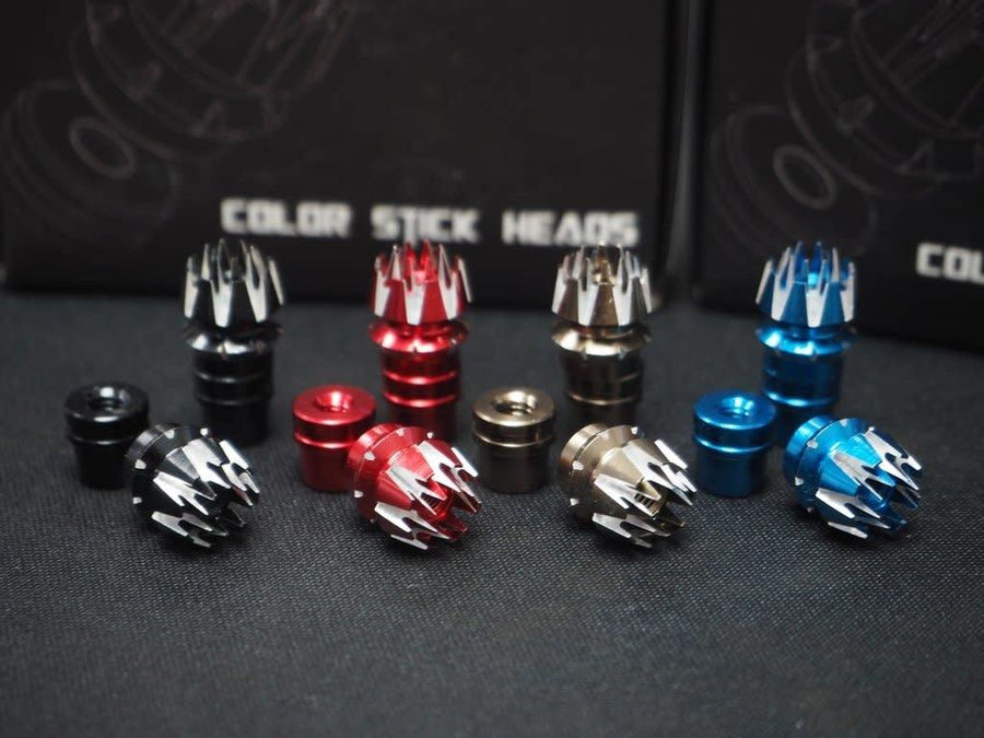 3D Color Stick Ends 3mm for Frsky, Futaba (2pcs) - Blue - Excel RC