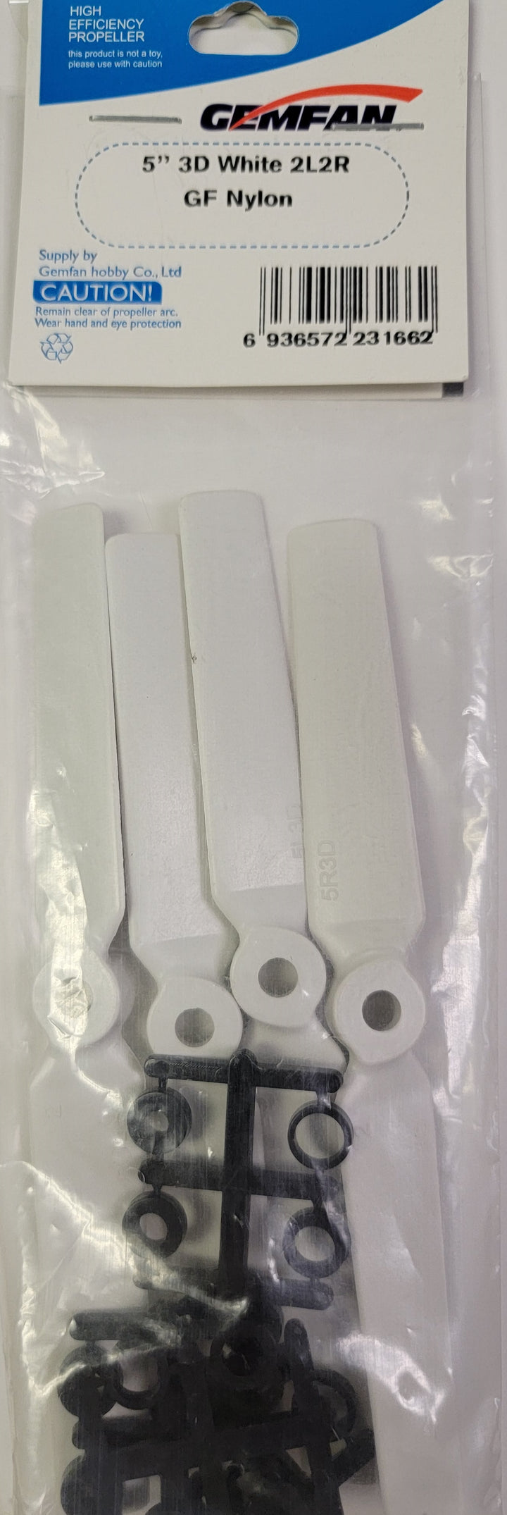 Gemfan GFN 2-Blades 5L3D  WHITE 3D